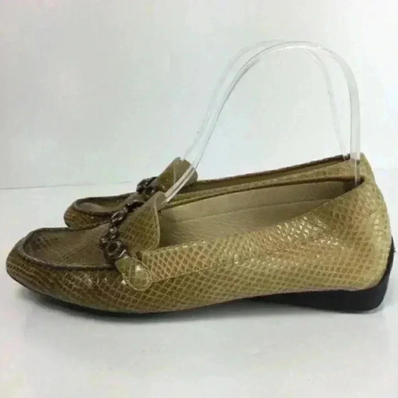 stuart weitzman Leather Snakeskin Print Driving - Picture 2 of 8